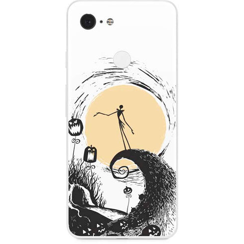 Disney The Nightmare Before Christmas Jack on Spiral Hill Art Google Pixel 3 Skin